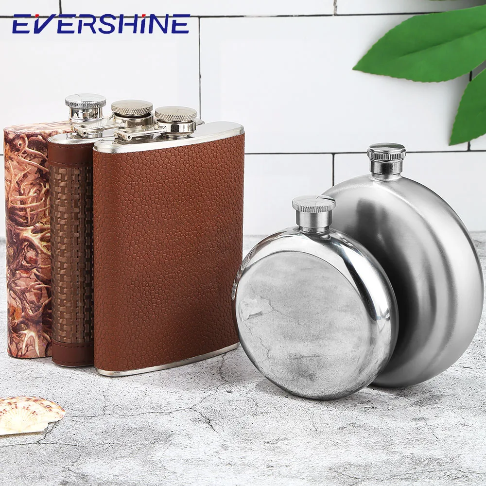 Manufacture ss printed 8oz 6oz sublimation metal insulated stainless steel hip flask custom gift set