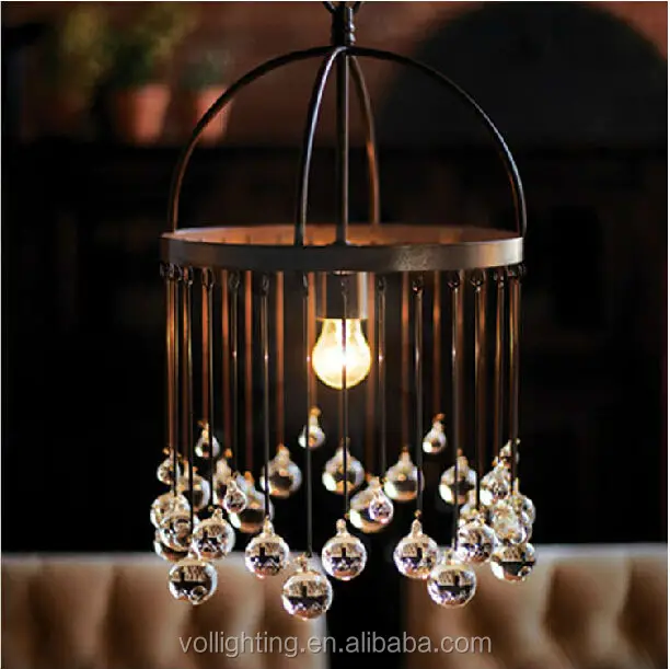2015 Newest birdcage design pendant ceiling lamp crystal chandelier