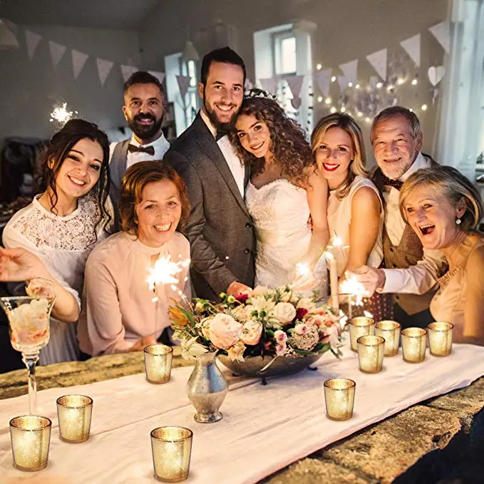 Gold Color Glass Candle Holder for Wedding Centerpieces