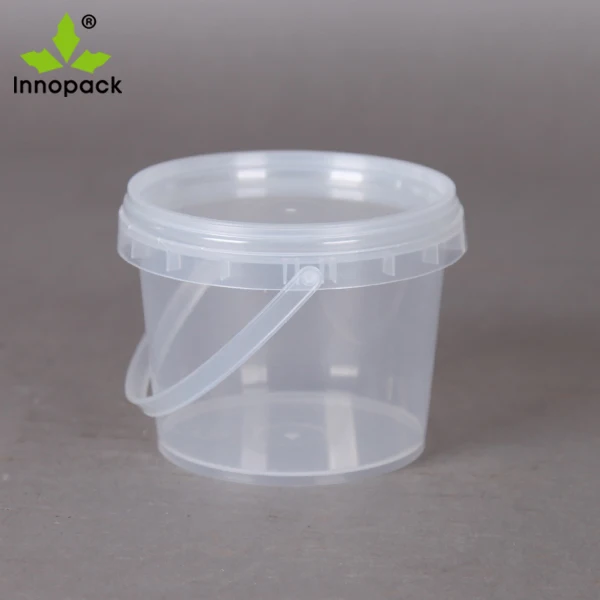 1L/2L/500ml  Pickle egg Food Safe Storage Clear Plastic Bucket with lid