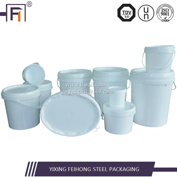 
custom logo printing 5 gallon oval plastic paint bucket sizes 