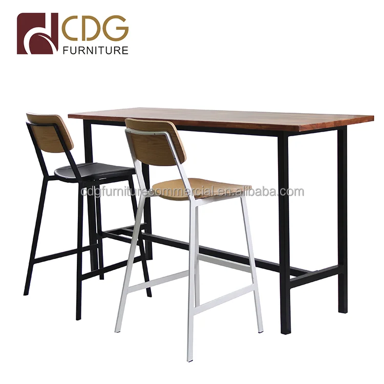 Antique Metal Industrial Bar Stools Copine Sean Dix Wood Bar Chair hotel high back chair