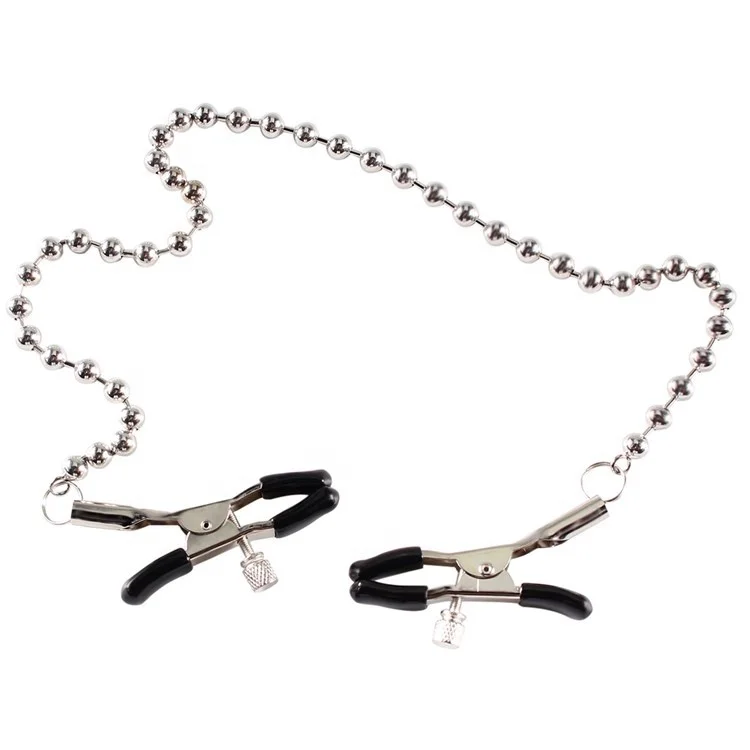 Couple Love Game Sexy Toys Stainless Metal Chains Adjustable Soft Silicone Vibrating Bdsm Nipple Clitoral Clit Clamp