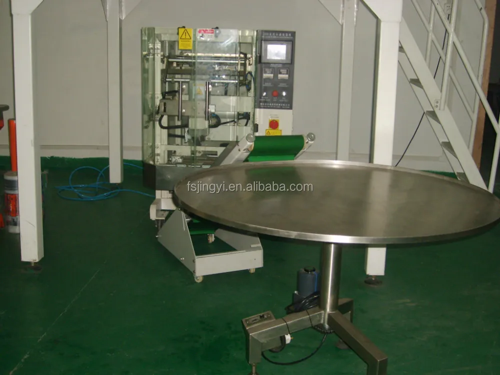 china automatic motorized packing rotary table for collecting goods