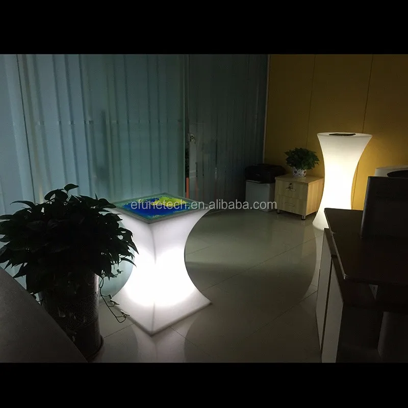 New Mini Modern Appearance Decorative Rechargeable Led Liquid Coffee Table Colorful Gel Filled Liquid Lava Table Top
