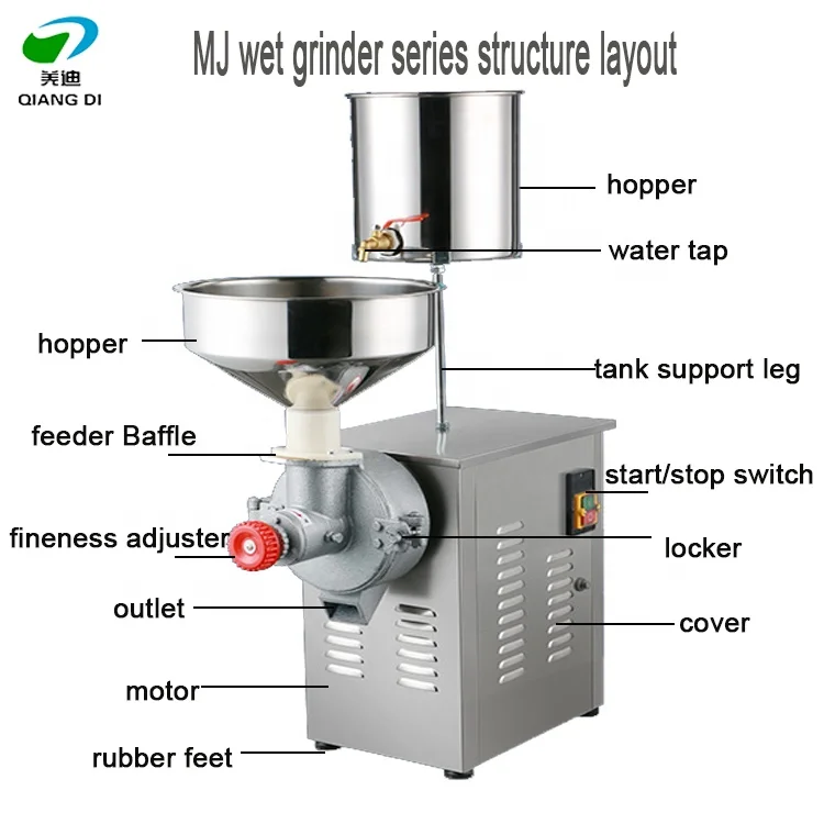 small wet rice grinder/nut grains grinding machine