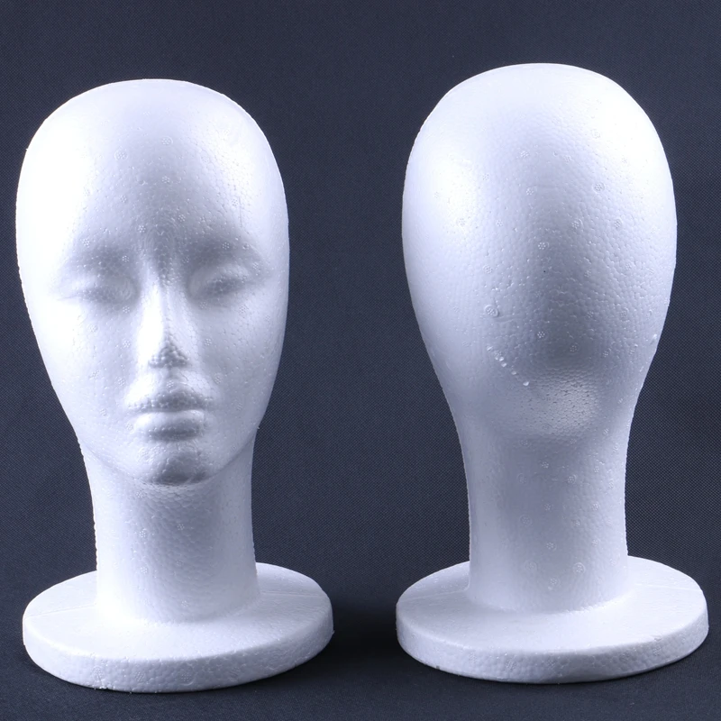 XUCHANG HARMONY White Hair Wigs Hats and Jewellery Display Styrofoam Mannequin Foam Head 1 to 2 Working Days