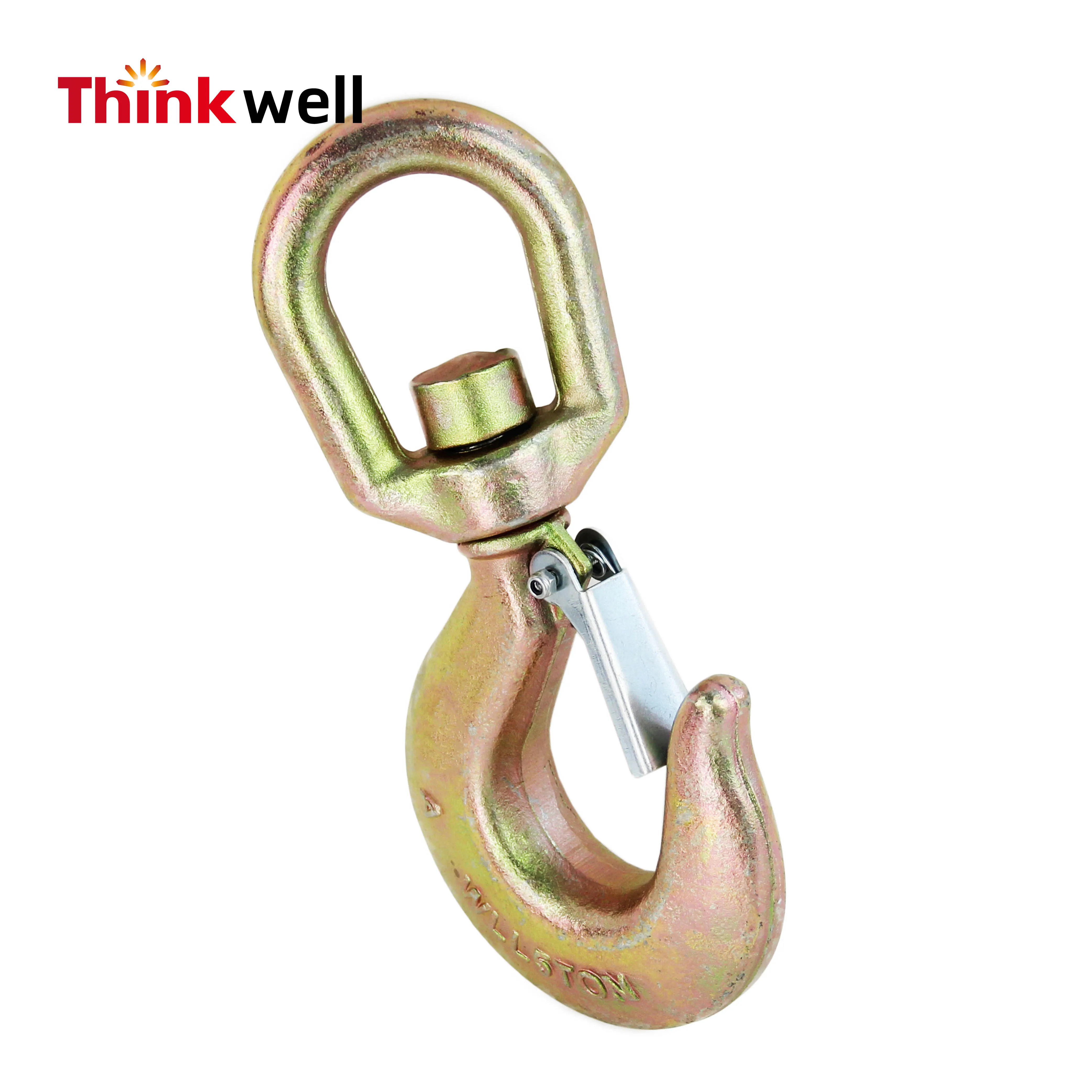 Heavy Duty Factory Price US Type 322A/C Lifting Swivel Eye Hook With Latch