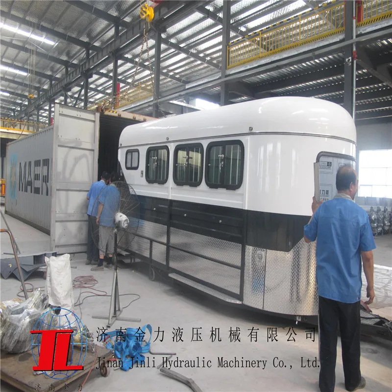 camper horse float with shower, awning, caravan door