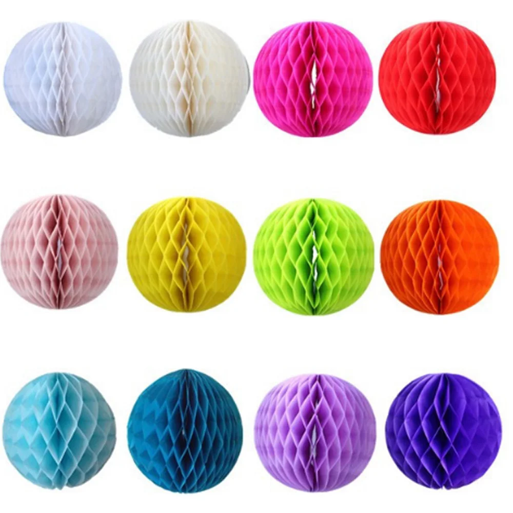 3-дюймовый антикварные ткани красочные украшения для вечеринок Свадебные Круглые Сотовые Фонари мяч