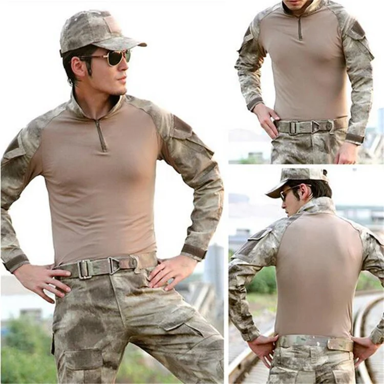 Tactical Journey Shirt Men Long Sleeve Solider Trekking Shirts Multicam Uniform Frog Suit T Shirts Combat Clothing Men