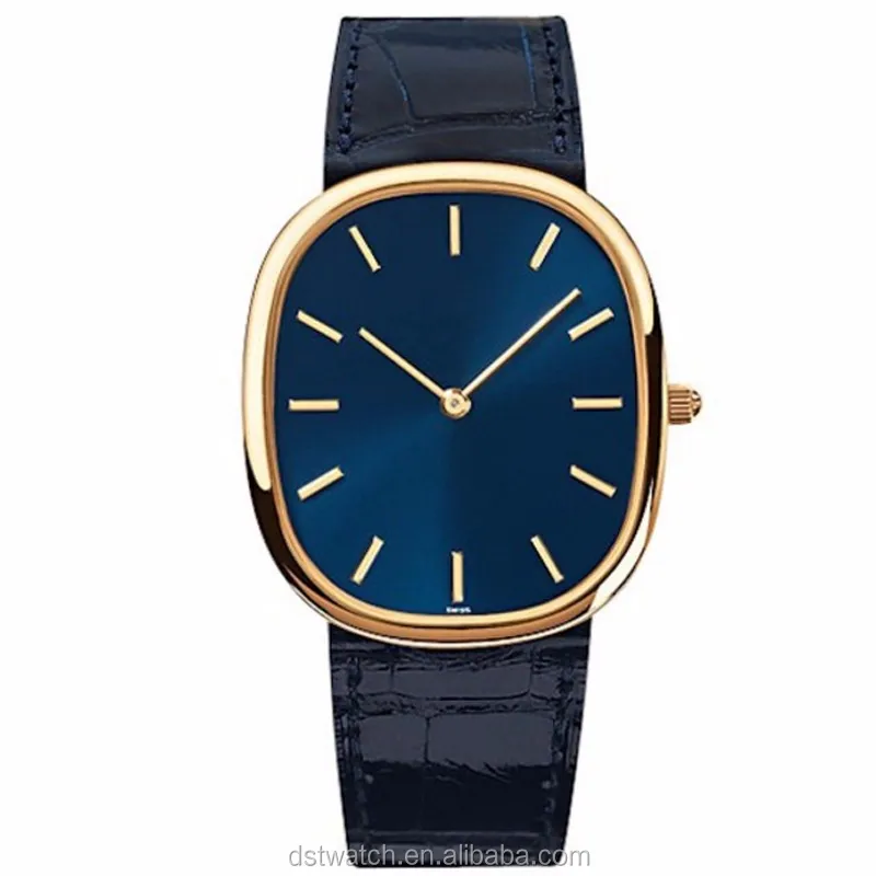 Unisex Back stainless steel vogue genuine leather watch 5atm water resistant 2022 customized own brand wrist watch