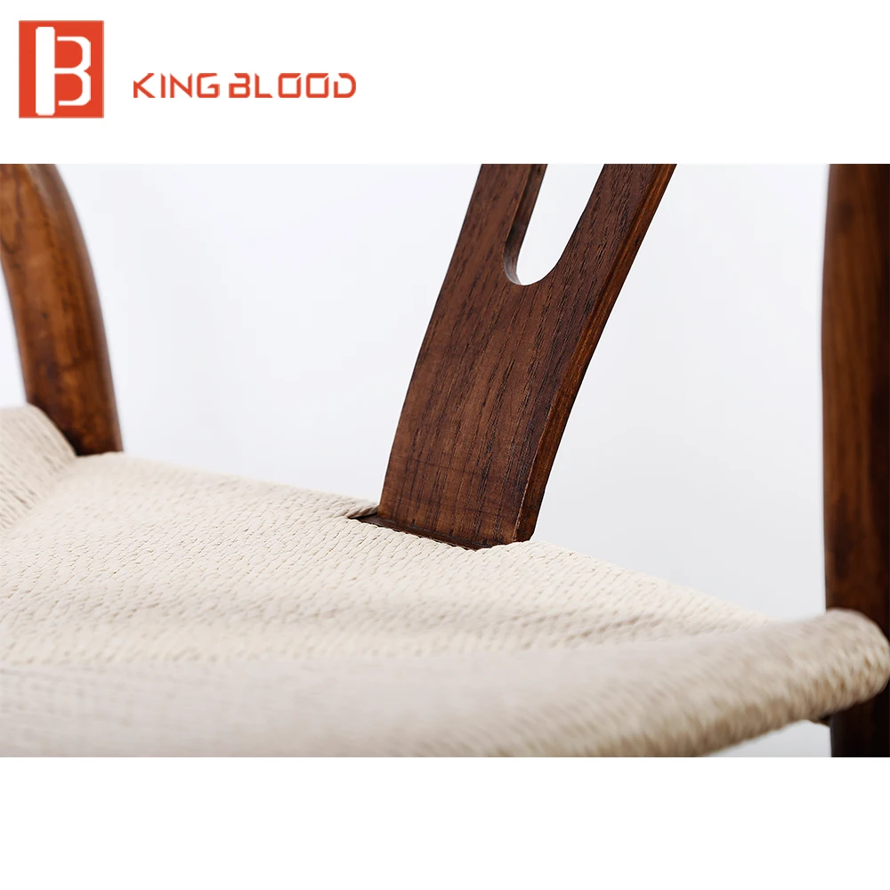 Single solid wood wooden chair for dining room furniture with armrest