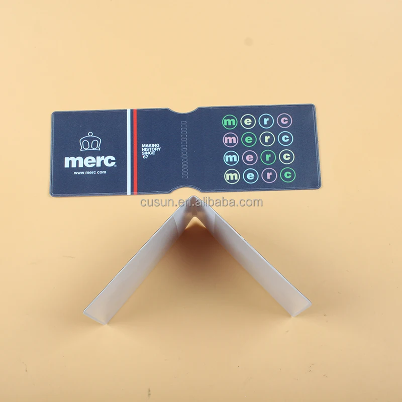 Promotional Custom Print Oyster Card Wallets Cheap soft PVC folding card holder