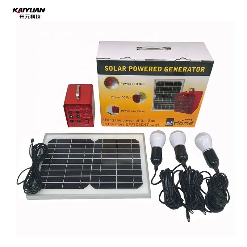Mini home solar power system generator battery storage
