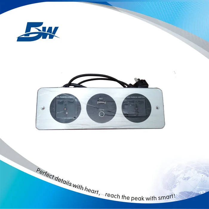 Factory Aluminum Flush Mounted USB/Wall Mount Socket Plate/Wall Fixed Outlet Panel