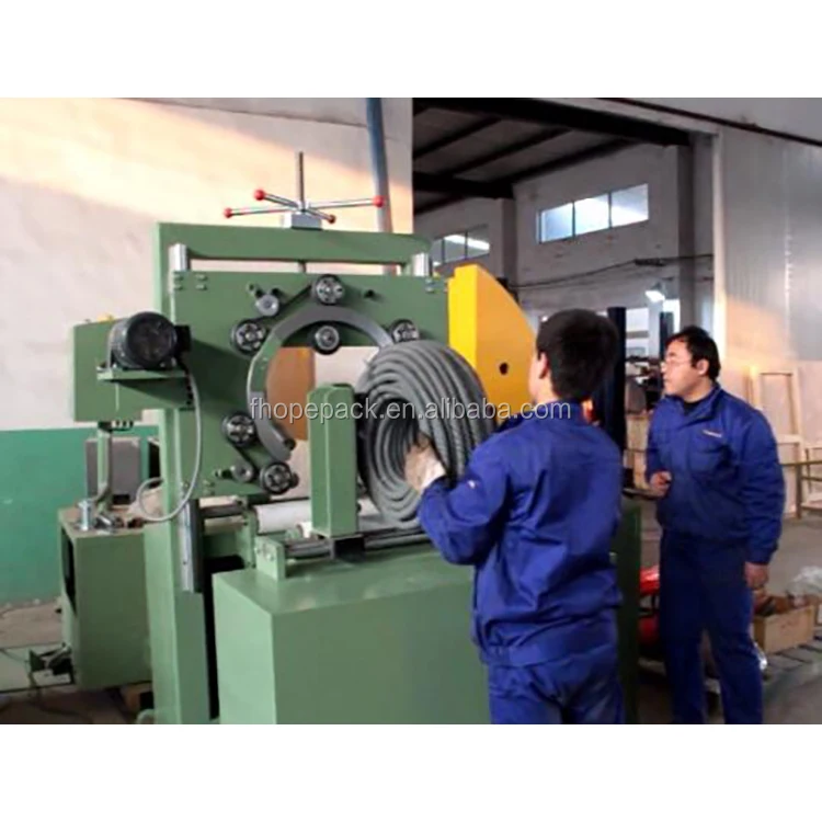Factory plastic pipe hose reel packaging stretch wrapping machine