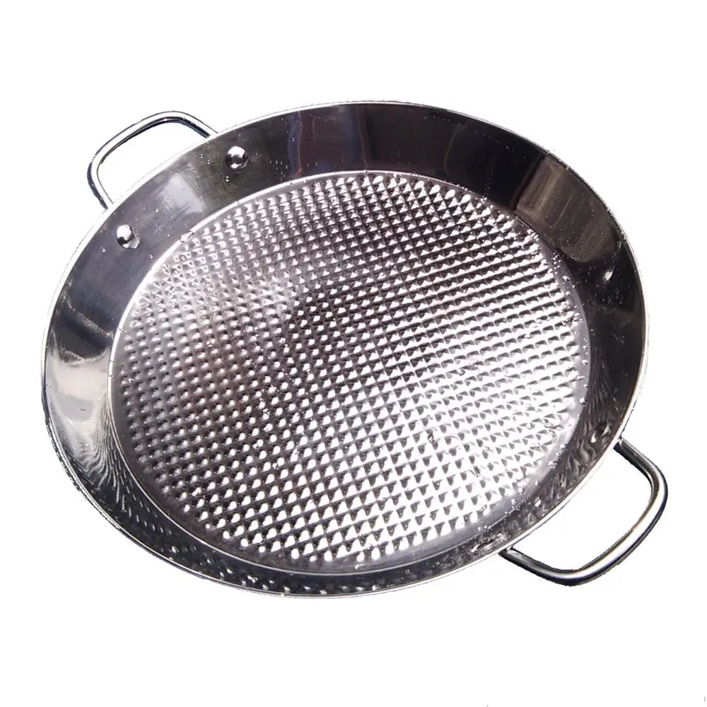 Leegin wholesale NSF listed clad bottom & induction stainless steel aluminium paella pan non stick