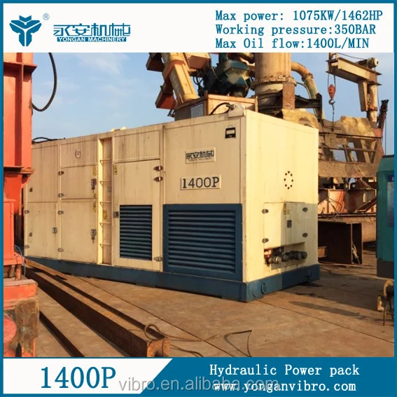 Hydraulic power pack for tandem vibro hammer