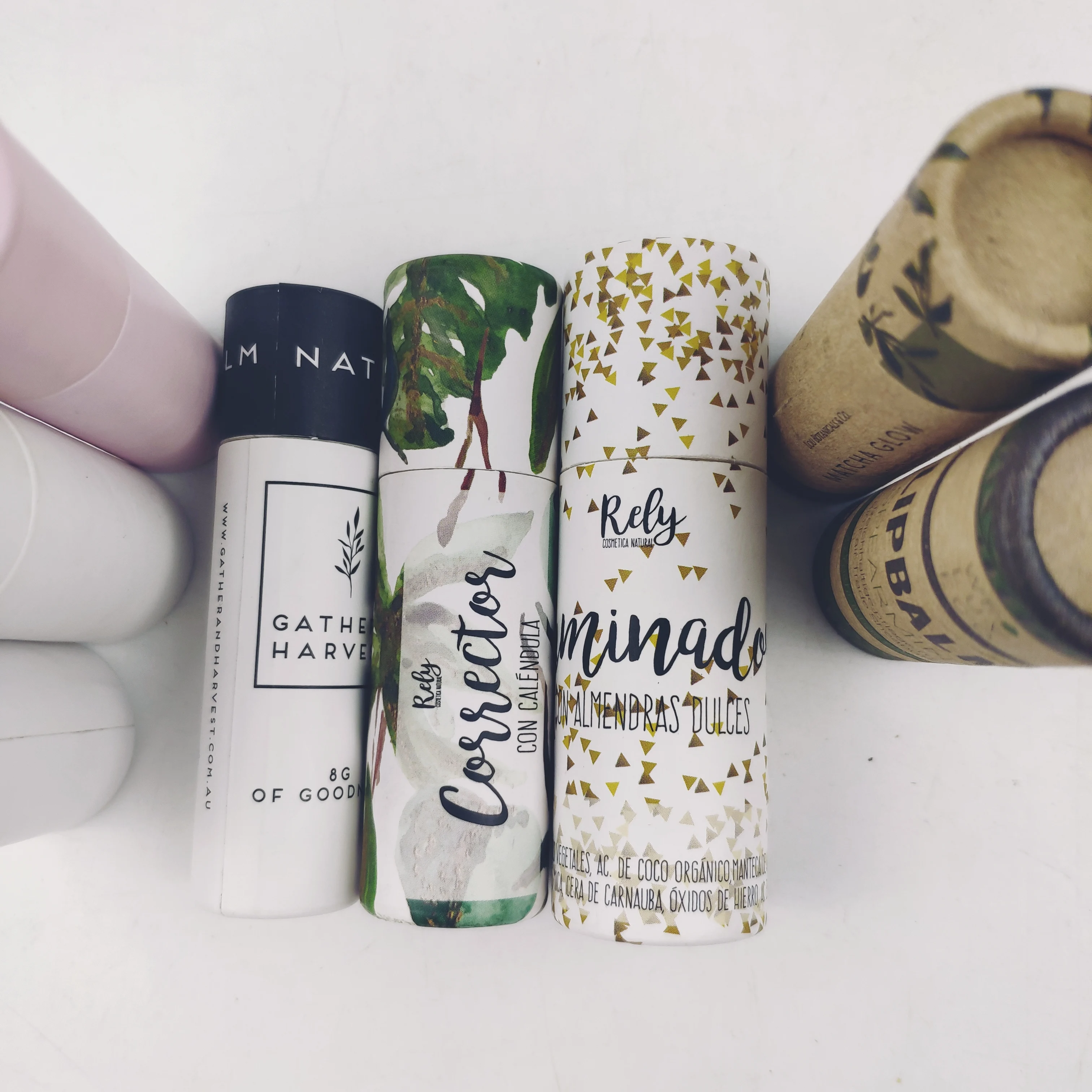 Cosmetic Packaging round Custom empty lip balm tube/lipbalm tube / lip balm container