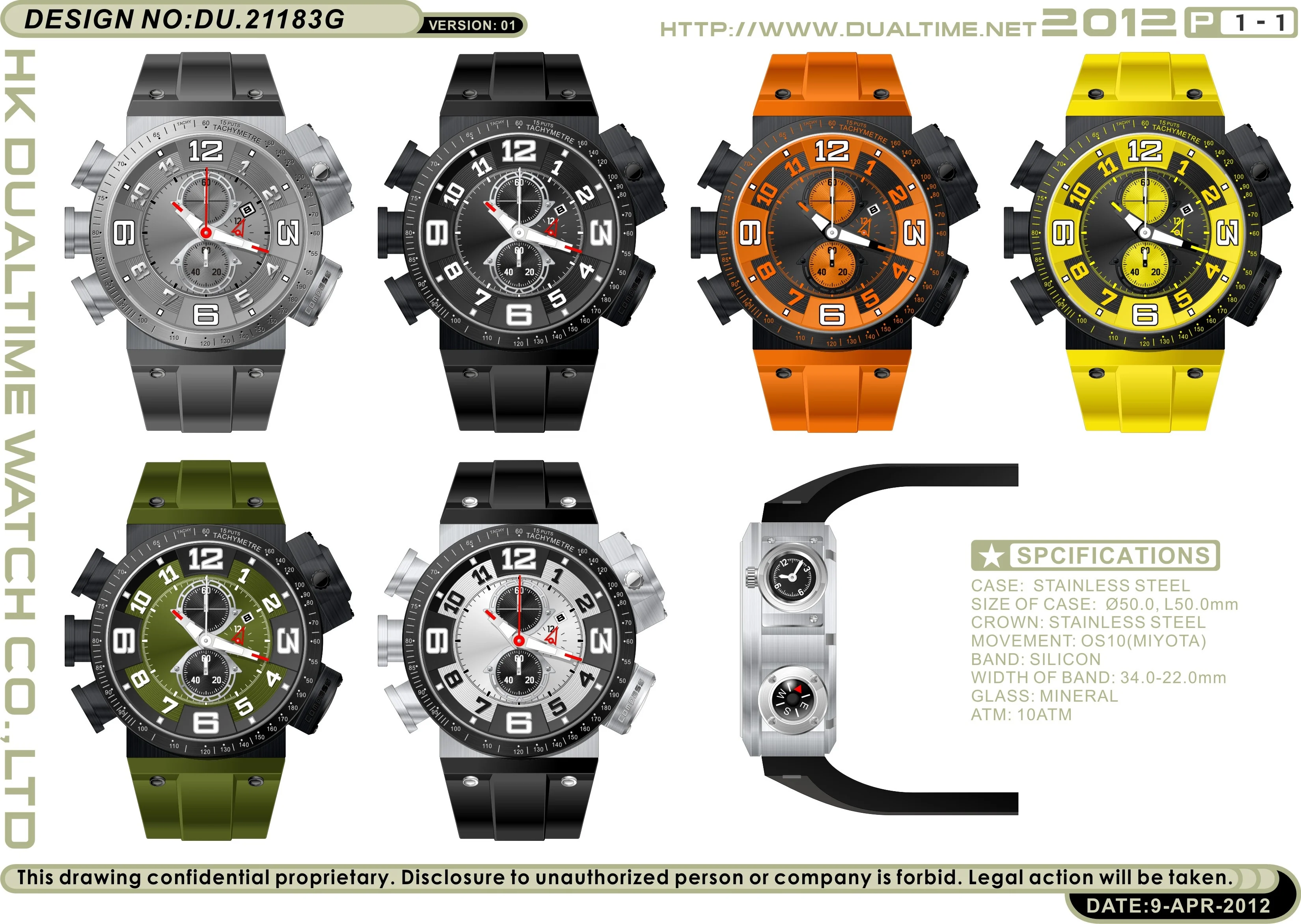 Brand DK&YT fashion multifunction digital sport men watch in wristwatches