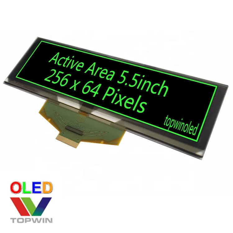 5.5' 5.5inch 5.5 inch 256x64 pixels green 30 pin 16 gray scales oled display UG-5664ASGGF01 I2C SPI parallel Interface ssd1322