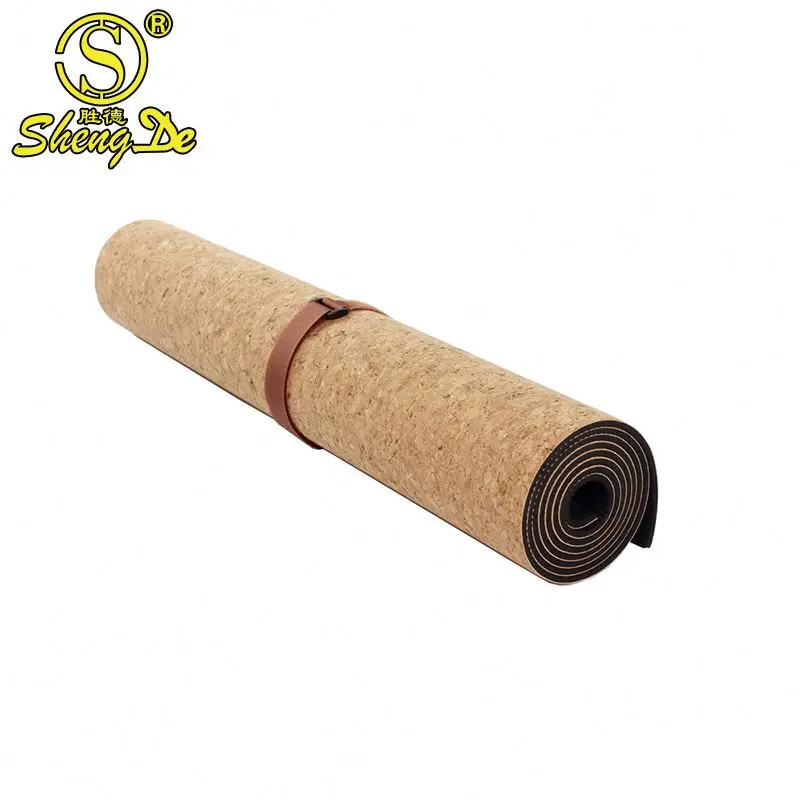 
183*66 cm 5mm Custom Logo New Natural Cork TPE Yoga Mat Eco 
