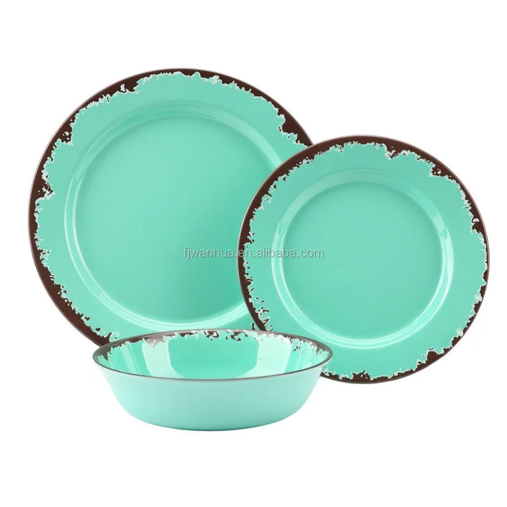 Melamine western rustic dinnerware sets