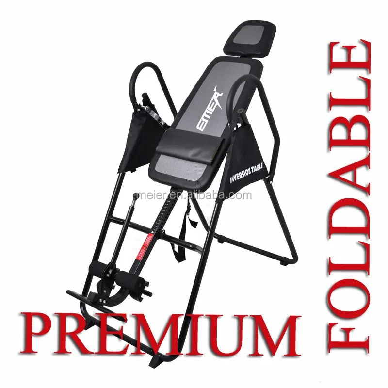EMER Deluxe Inversion Table Pro Fitness Chiropractic Table Exercise Back Reflexology with CE
