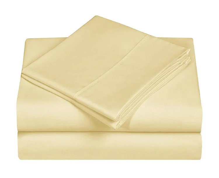 Hotel Elastic Copper Fabric Infused Bed Sheets Cover Set  Bedding Set, Fitted Bamboo Cotton Bedsheets