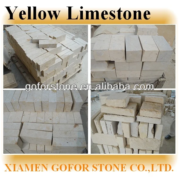 Yellow limestone brick
