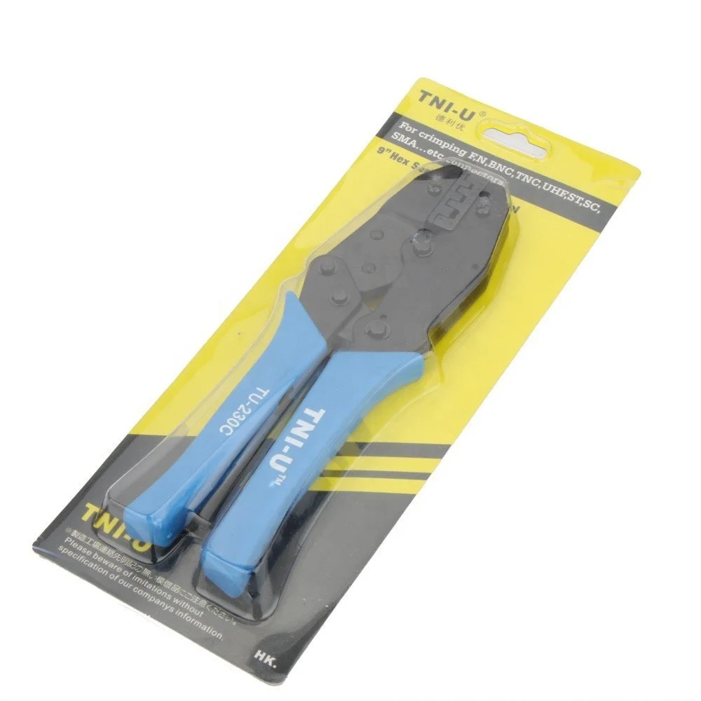 TU-230C 9 inch Locking Crimping Press Pliers Crimper Clamps Electricians Tools for Non-insulated Terminals 20-10AWG