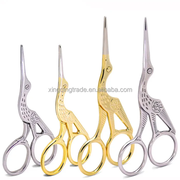 Ножницы из нержавеющей стали в стиле ретро форме Журавля швейные инструменты для вышивки аистом ремесленные ножницы