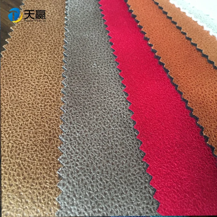 
microfiber fleece bonding with bronzing suede car seat fabric 