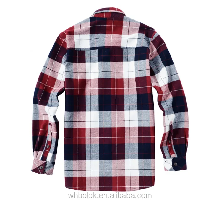 Mens cotton casual check red black button up shirts fitted plaid flannel shirt mens