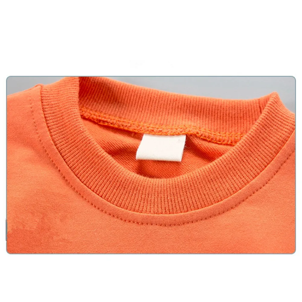 
Children Winter Set Gold Autumn Boy and girls funny face sun Sportswear Girls Casual Two-piece 