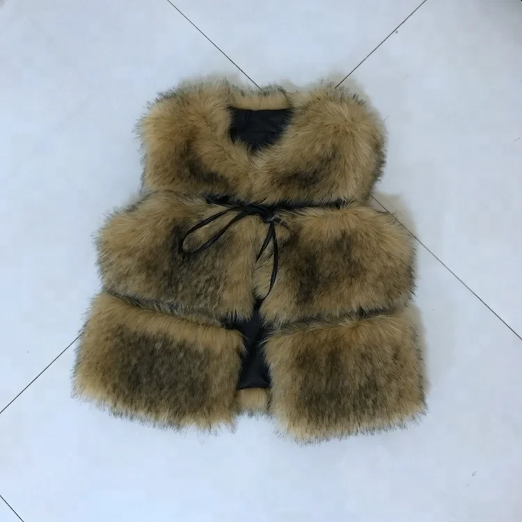 Luxury women raccoon fur vest fox fur coat