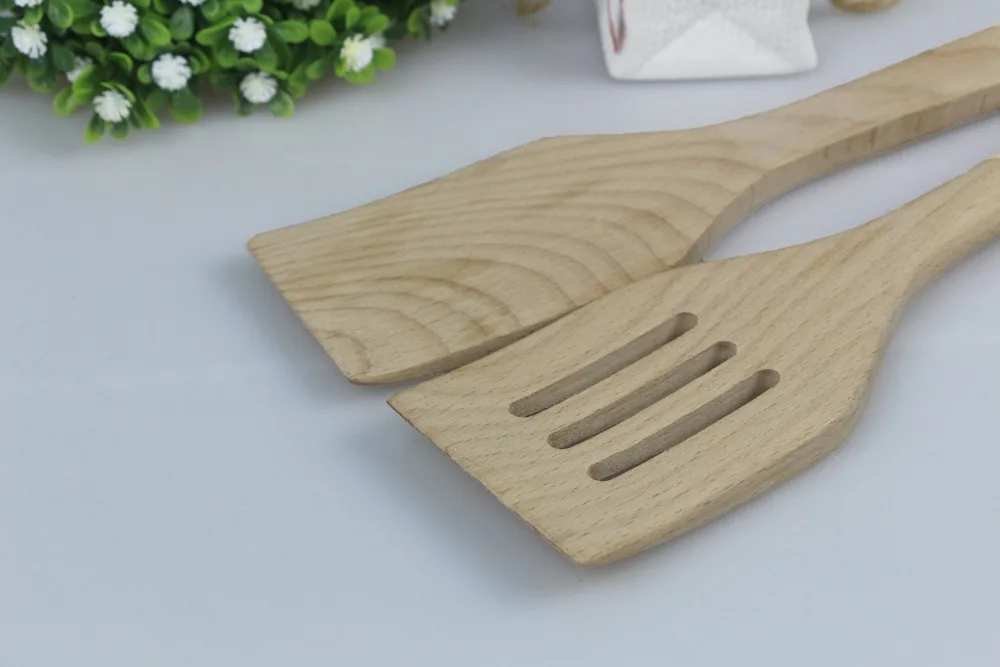 Custom Japanese Wooden Spoon With Holes Wooden Kitchen Utensils