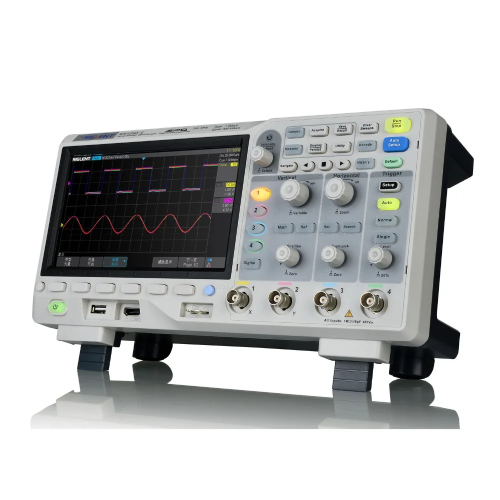 
Siglent New SDS1204X-E ,200MHz 4 Channels oscilloscope, measurement tool 