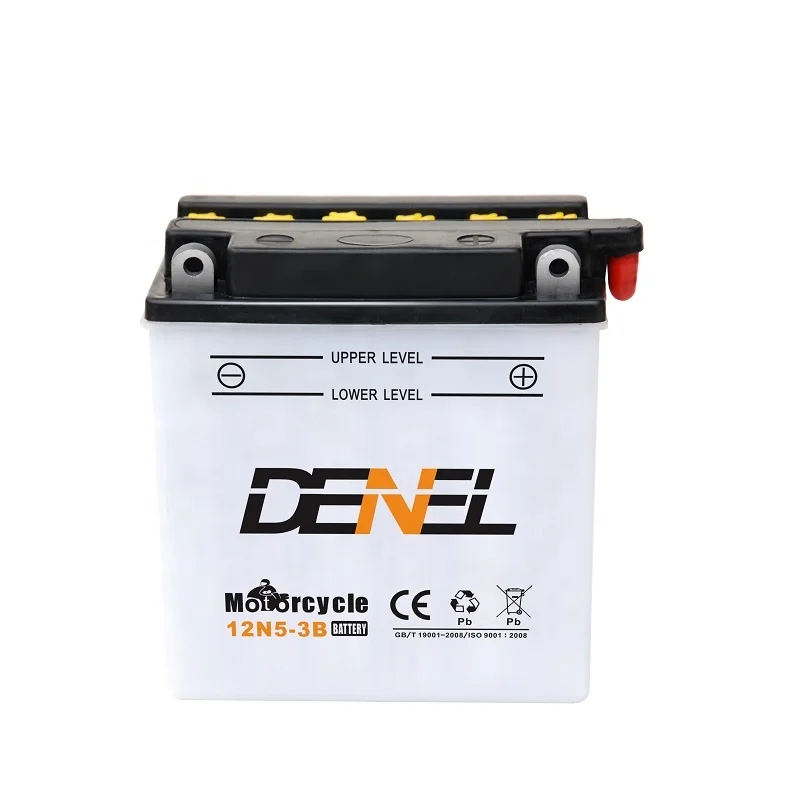Hot selling high quality 12N5-3B 12v5ah YB5L lead acid aki motorcycle battery