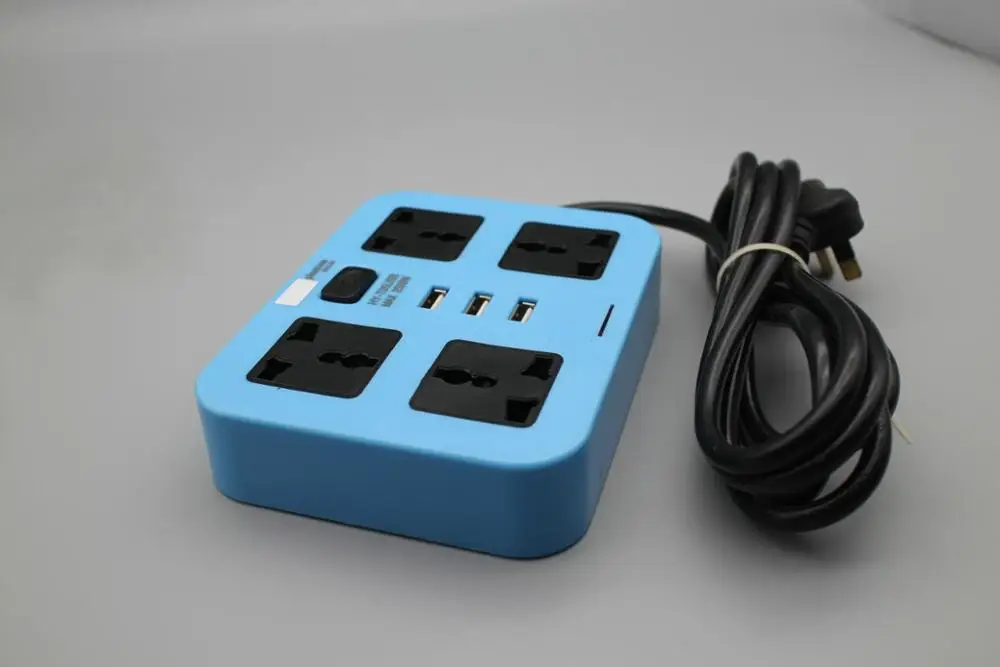 Удлинитель с 4 розетками и 3 USB-разъемами