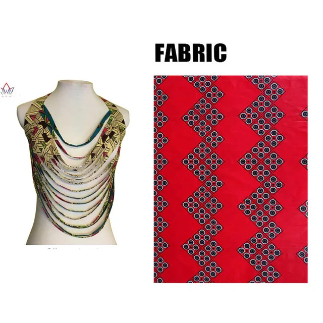 BRW 2019 африканские ожерелья из Анкары вощеная ткань красочное ожерелье шаль африканская Анкара Ручная работа ожерелье этнические ювелирные изделия WYB13