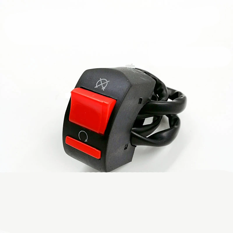Electric car motorcycle double flash switch headlamp LED horn flout refit switch car faucet handle button