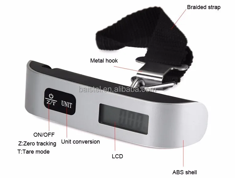 50 кг / 10 г портативный жк-цифровой рыба камера висячие вес электронных ремень весы тяжелых чемодан багаж мешок масштаб