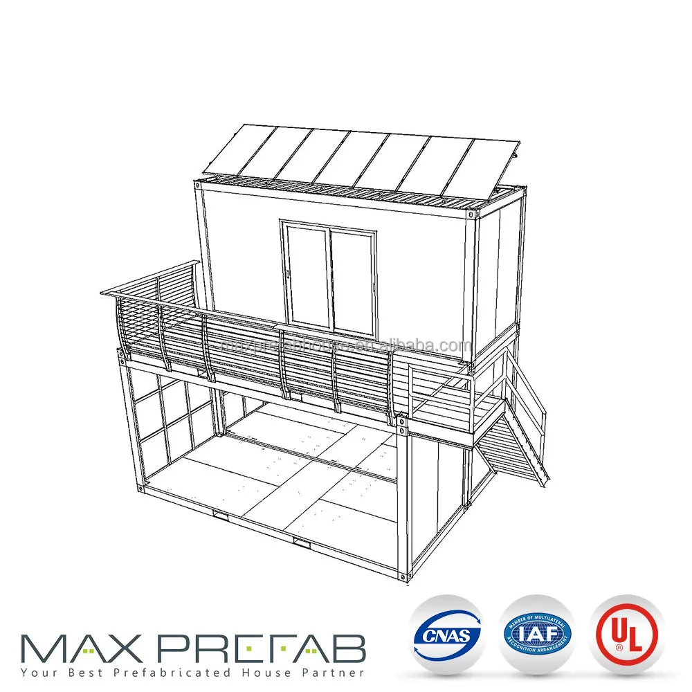 Flat Pack Container Coffee Shop Fast Constructed Prefabricated Steel House