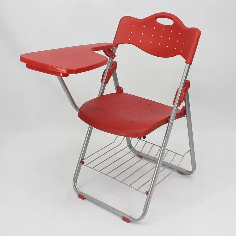 Cheap School Chair Lightweight Folding Chair Training Chair With Writing Tablet Arm