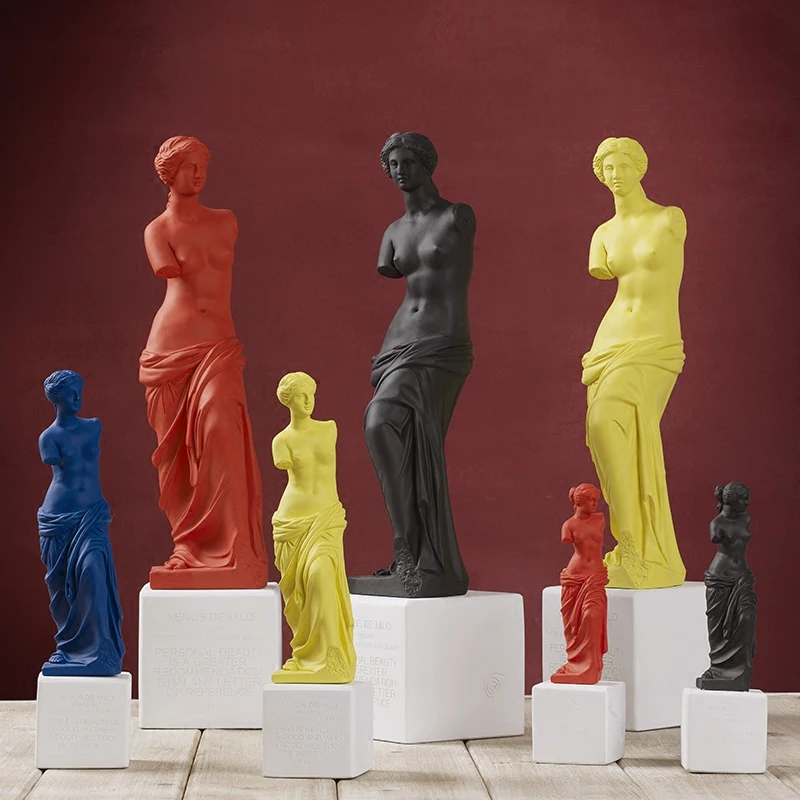 Resin art statue classic ancient greek goddess statue white Venus staute