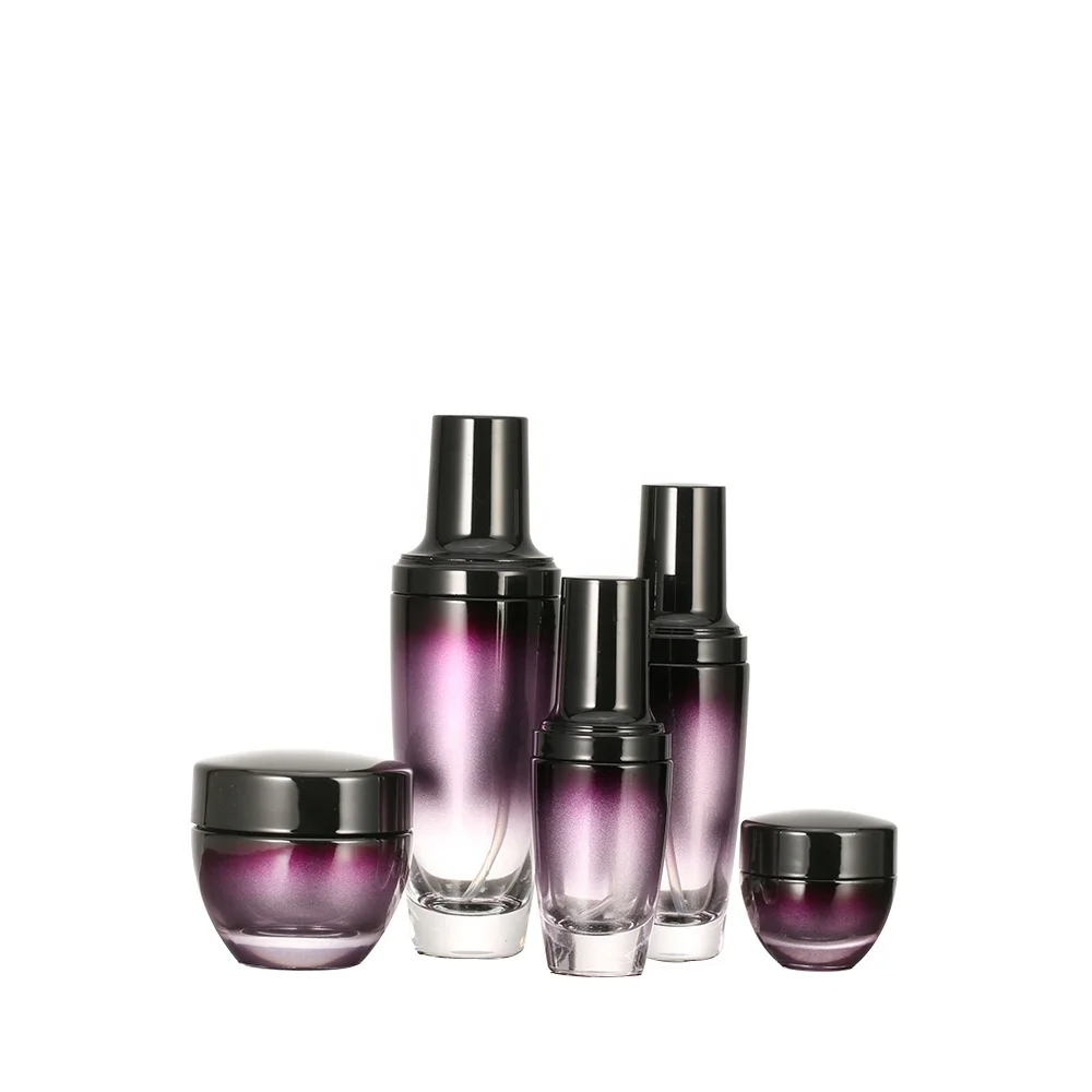 Wholesale High-grade Round clear Green Cosmetics Electroplating Glass Bottle/jars with Good Price