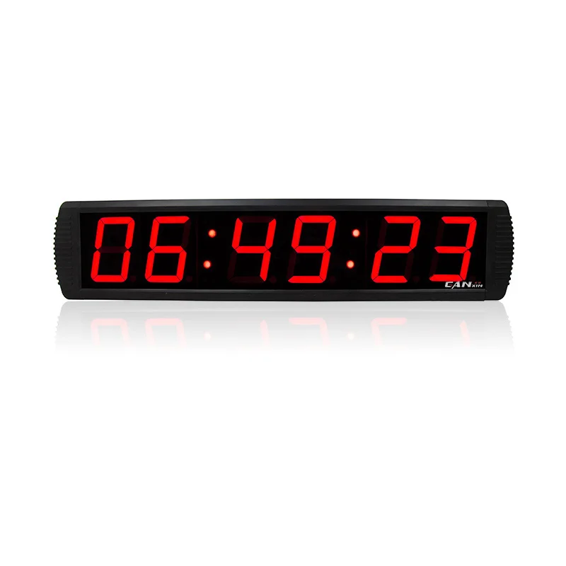 Ganxin 4 Inch Red Color Digital Garage Interval Timer Switch Digital LED Wall Clock with Remote Control