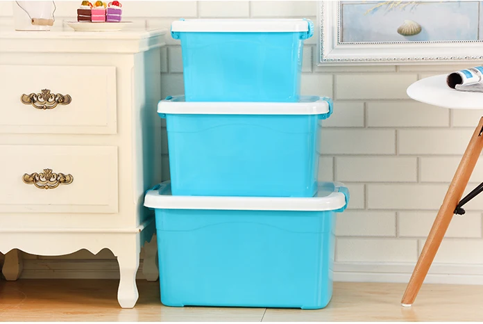 See-through Plastic Boxes Container Cloth Organizer Manufacturers Storage Box Transparent Plastic Storage Box With Wheels